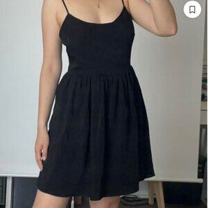 En Creme Black Spaghetti Strap Knee-Length ballerina mini Dress Size Medium